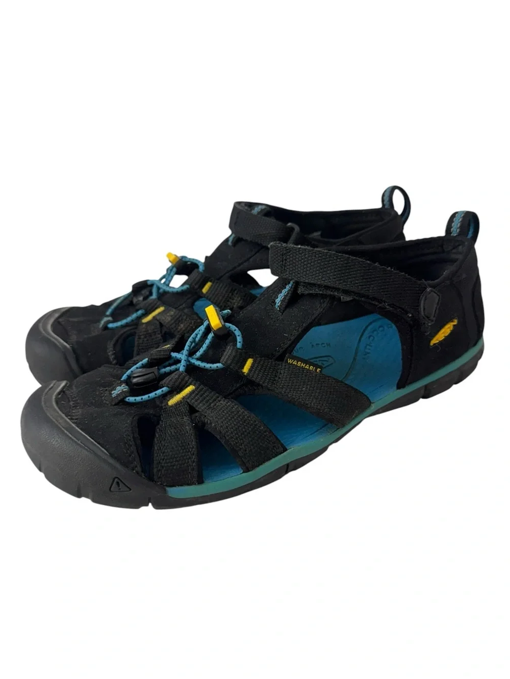 Keen Black and Teal Men's Closed-Toe Sport Sandals